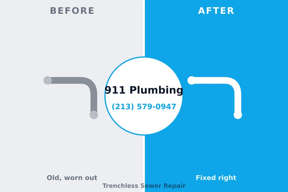 Before and after: plumbing company Stony Brook University, NY